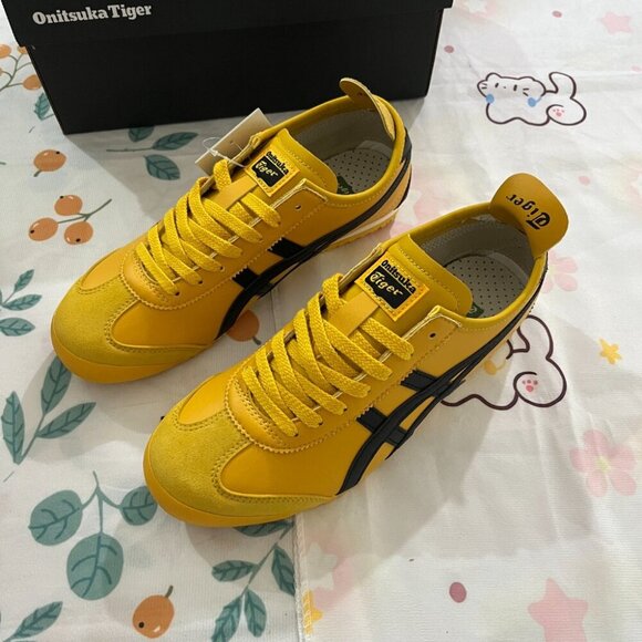 Onitsuka Tiger By Asics Mexico 66 Yellow Black Sneakers - Picture 2 of 5